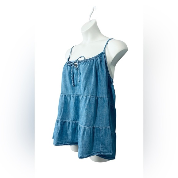 NWOT, Old Navy, Plus Size Tiered Jean Cami Swing Top, 2X, Blue - Picture 6 of 9